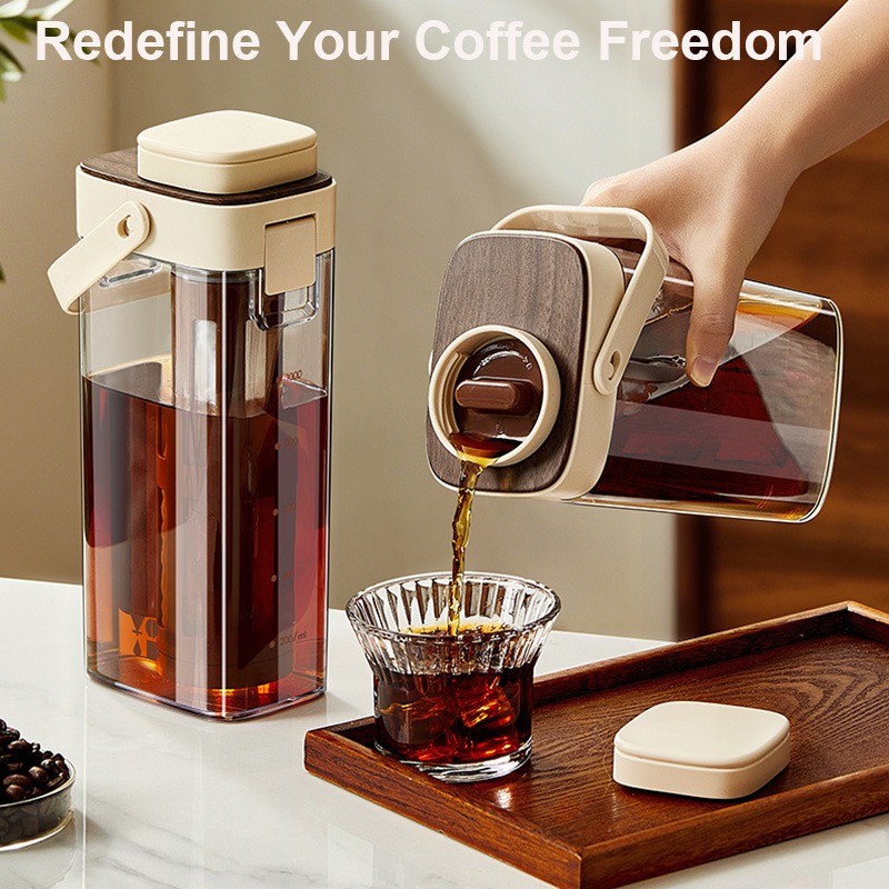 Coffee Tea Infuser - Cold Brew Koffiekan Lekvrij Afgesloten Iced