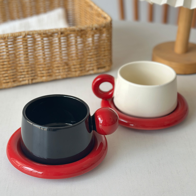 Coffee Tea Festival - 210ml Keramische Koffiekop Schotel Set Franse