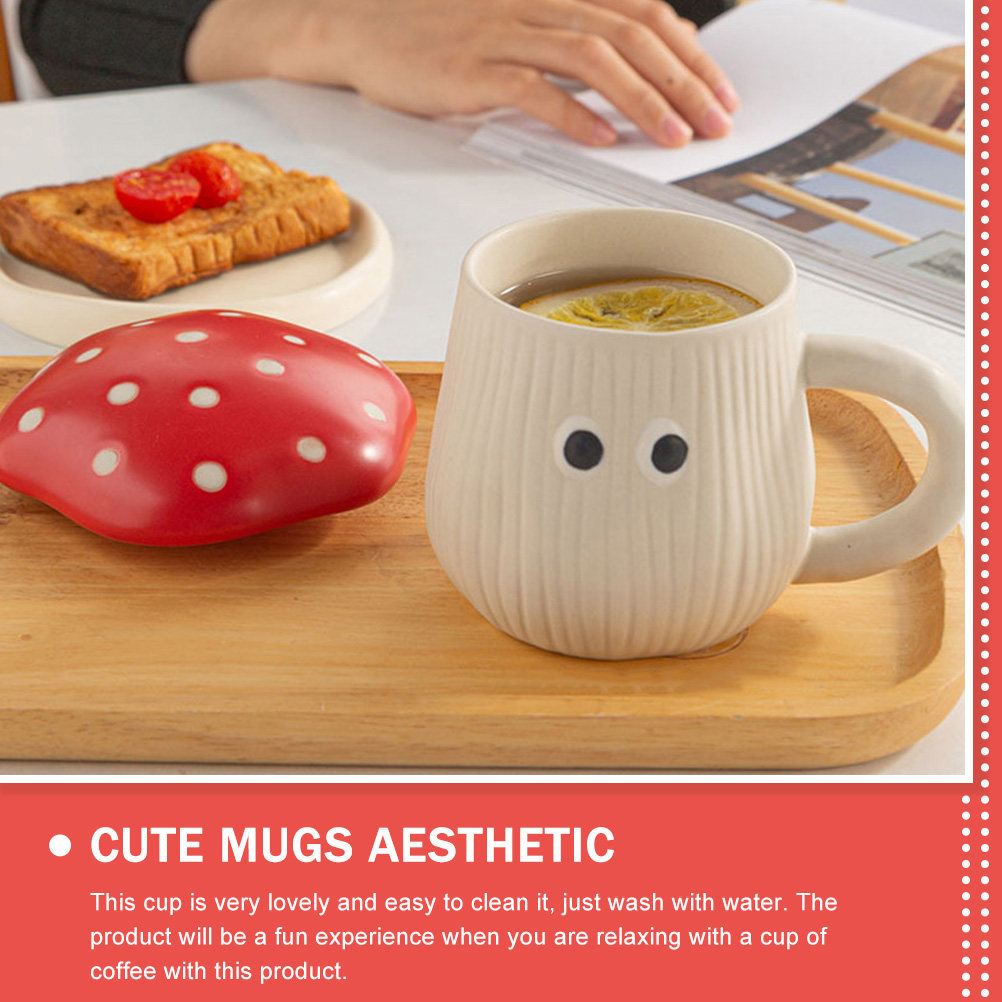 Coffee Tea And Cocoa - Keramische koffiemok paddenstoelvormig schattig cartoon kawaii