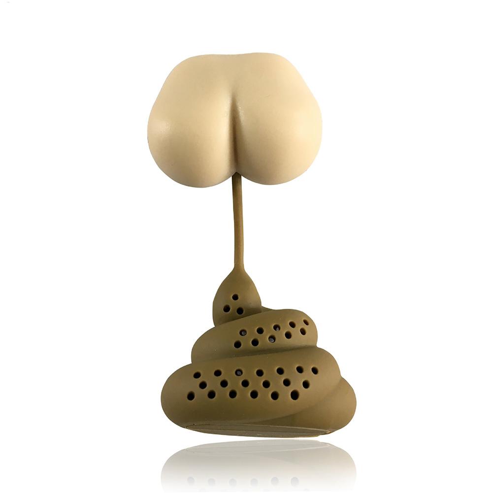 Coffee Tea Infuser - Siliconen thee-infuser Creatieve nieuwigheid Poepvormig Herbruikbaar