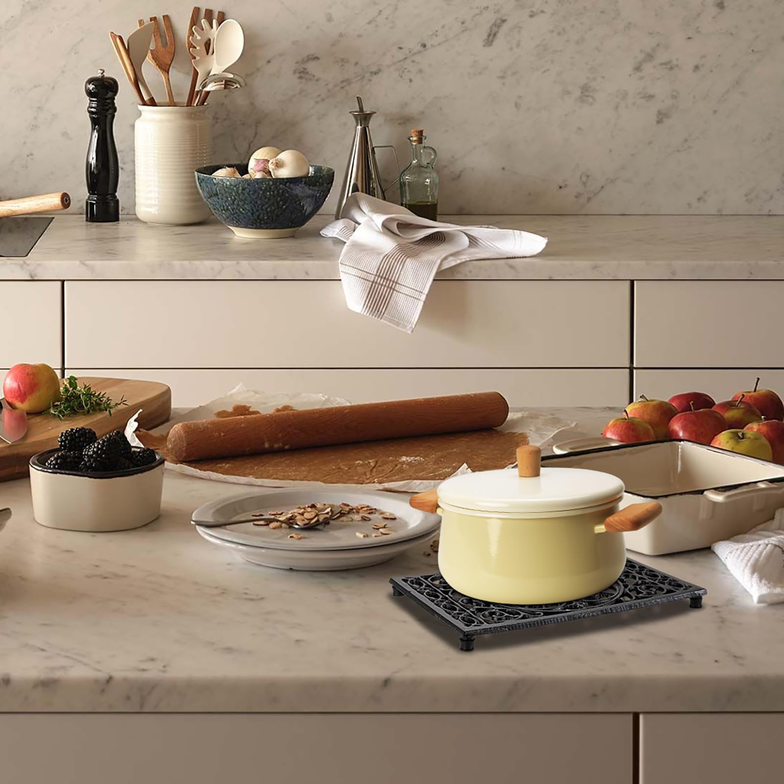 Rechthoek gietijzeren onderzet - Cast Iron Teapot recensie en prijs