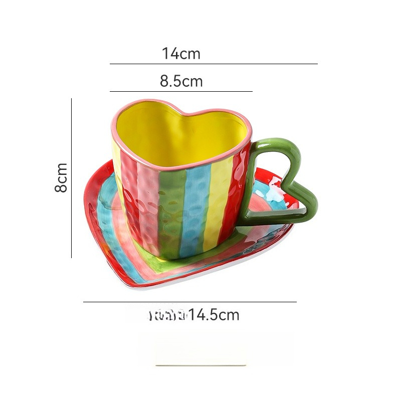 Rainbow Love Cup Plate Home Cr - Coffee Tea Festival recensie en prijs