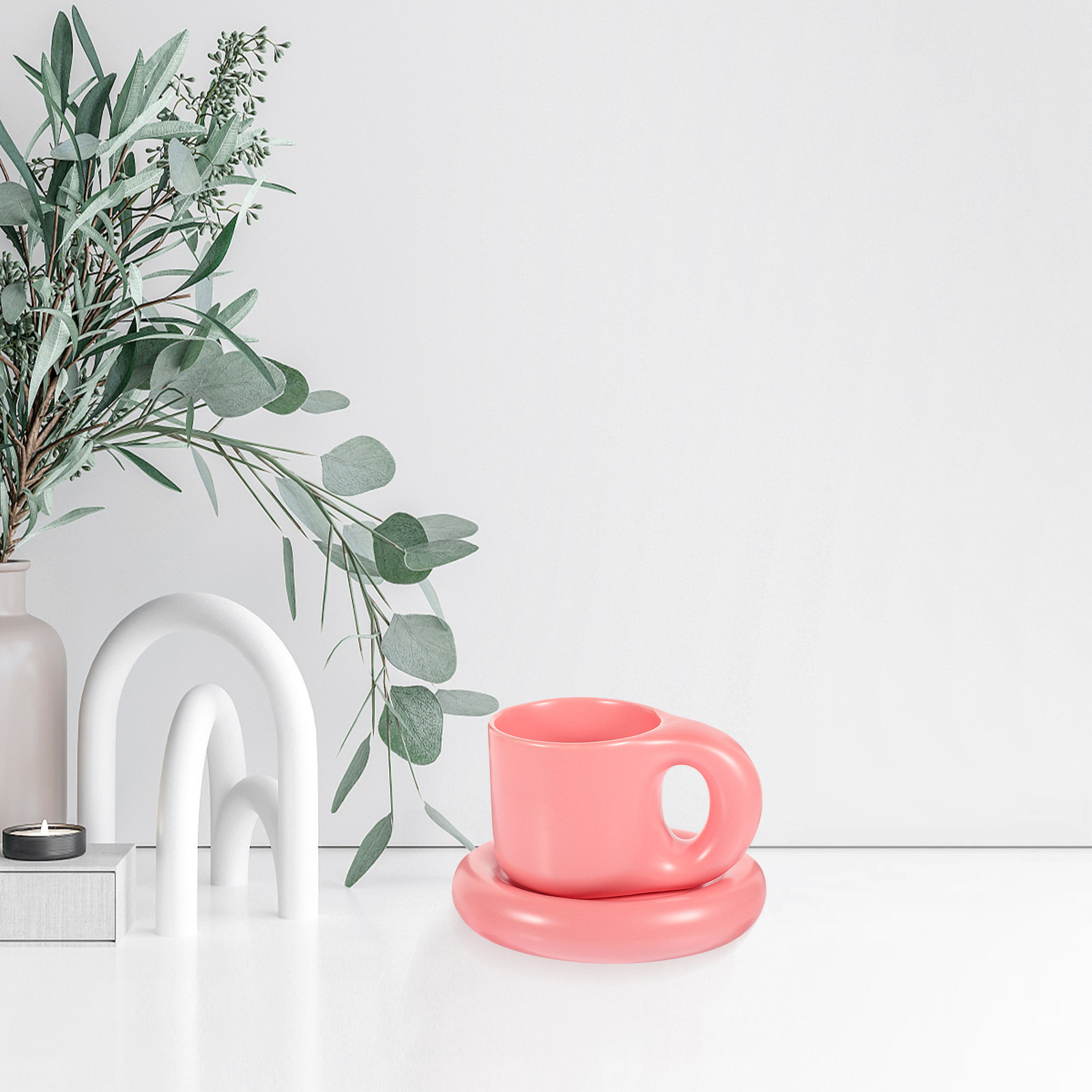 Keramisch koffiekopjesset met  - Coffee Tea Hot recensie en prijs