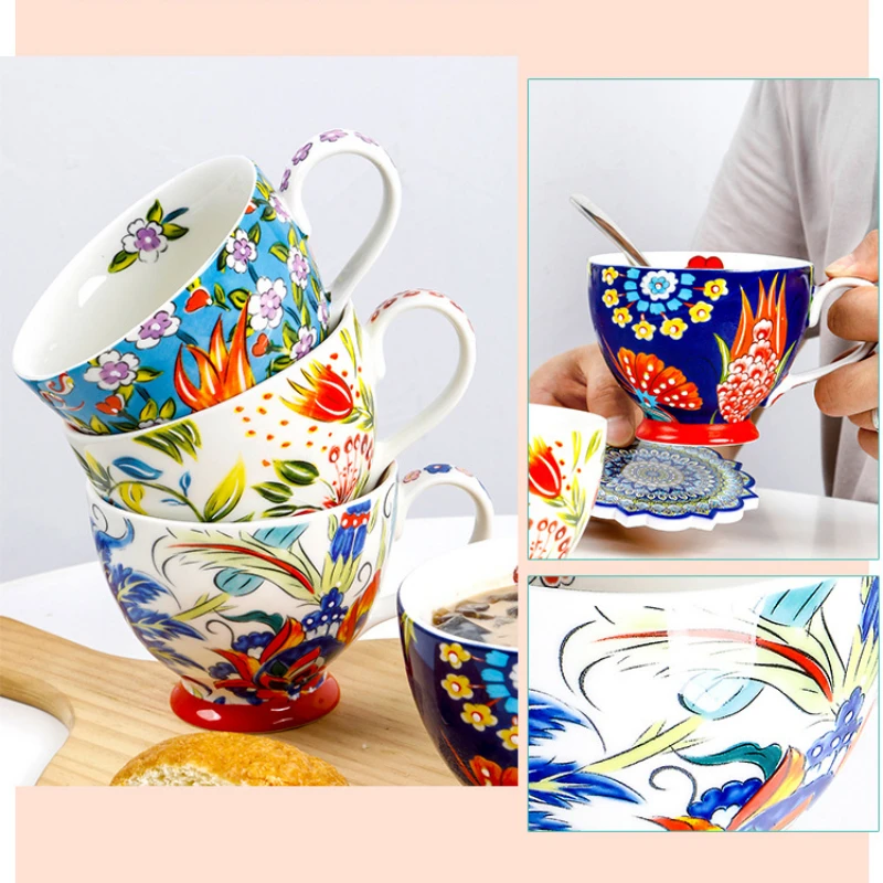Gekleurde bloem keramische ont - Coffee Tea And Cocoa recensie en prijs